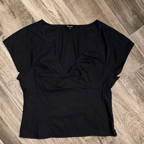 Madewell Tops - Madewell Elegant Black Wrap Blouse